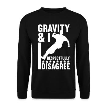 Parkour Freerunning - Unisex Sweatshirt - black - Front - Alina (178cm) & Michal (187cm)