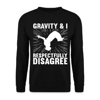 Parkour Freerunning - Unisex Sweatshirt - black - Front - Alina (178cm) & Michal (187cm)