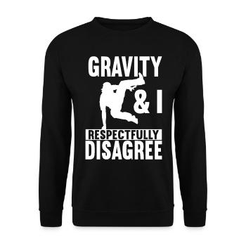 Parkour Freerunning - Unisex Sweatshirt - black - Front - Alina (178cm) & Michal (187cm)