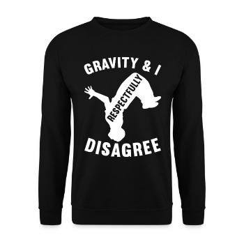 Parkour Freerunning - Unisex Sweatshirt - black - Front - Alina (178cm) & Michal (187cm)