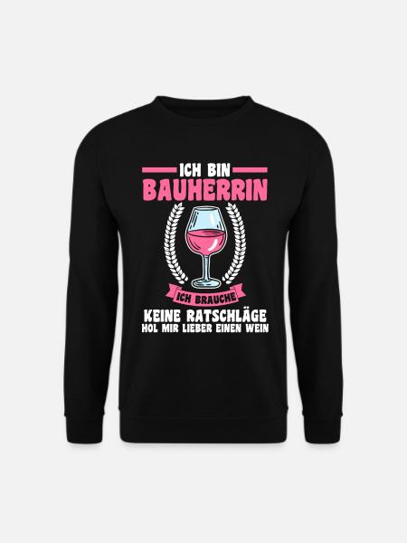 Bier Bauherrin - Unisex Pullover - Schwarz