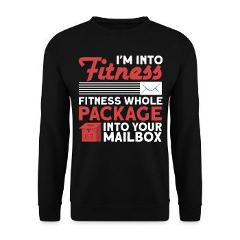 Postbote Briefträger Brief Paketdienst Geschenk - Unisex Pullover - Schwarz - Vorne - Alina (178cm) & Michal (187cm)