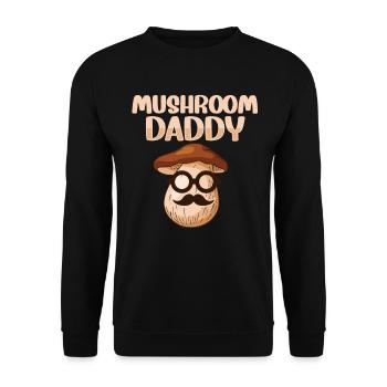 Mushroom Daddy Foraging Mushroom Hunting - Unisex Sweatshirt - black - Front - Alina (178cm) & Michal (187cm)