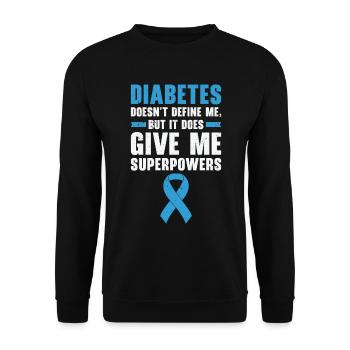 Diabetische Bauchspeicheldrüse - Unisex Pullover - Schwarz - Vorne - Alina (178cm) & Michal (187cm)