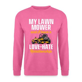 Rasenmäher Mähen Landschaftsbau Landschaftsgärtner - Unisex Pullover - Pink - Vorne