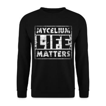 Mycélium Life Matters Chasse aux champignons - Sweat-shirt Unisexe - noir - Devant - Alina (178cm) & Michal (187cm)