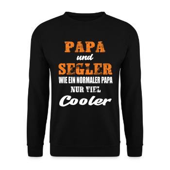 Papa und Segler Segeln Regatta Segeln Segelboot - Unisex Pullover - Schwarz - Vorne - Alina (178cm) & Michal (187cm)
