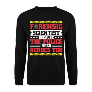 Forensic Scientist Forensic Forensic Science - Unisex Sweatshirt - black - Front - Alina (178cm) & Michal (187cm)