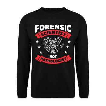 Forensic Scientist Forensic Forensic Science - Unisex Sweatshirt - black - Front - Alina (178cm) & Michal (187cm)