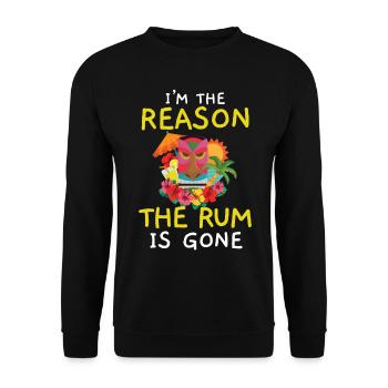 I'm the reason why the rum is gone Luau Part - Unisex Sweatshirt - black - Front - Alina (178cm) & Michal (187cm)