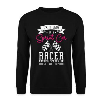 Sprint Car Dirt Track Racing - Unisex Pullover - Schwarz - Vorne - Alina (178cm) & Michal (187cm)