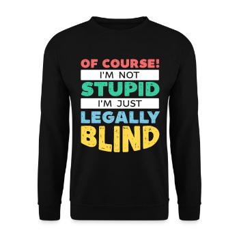 Braille-Schrift Blinde Blindheit Bewusstsein - Unisex Pullover - Schwarz - Vorne - Alina (178cm) & Michal (187cm)