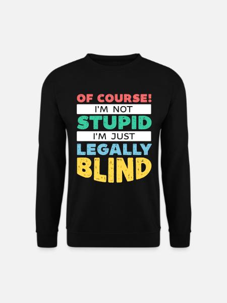 Braille-Schrift Blinde Blindheit Bewusstsein - Unisex Pullover - Schwarz