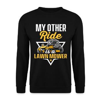 Lawn Mower Mowing Landscaping Landscaper - Unisex Sweatshirt - black - Front - Alina (178cm) & Michal (187cm)