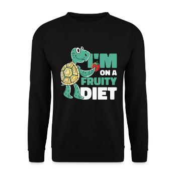 Turtle Strawberry Fruit Diet Wildlife Pet Owner - Unisex Sweatshirt - black - Front - Alina (178cm) & Michal (187cm)