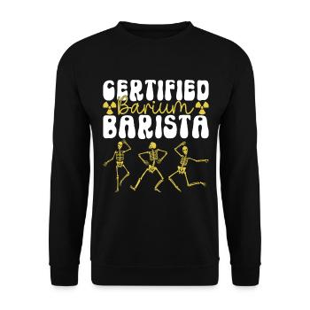 Radiologue Radiologue - Sweat-shirt Unisexe - noir - Devant - Alina (178cm) & Michal (187cm)
