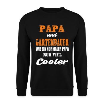 Papa und Gartenbauer - Unisex Pullover - Schwarz - Vorne - Alina (178cm) & Michal (187cm)