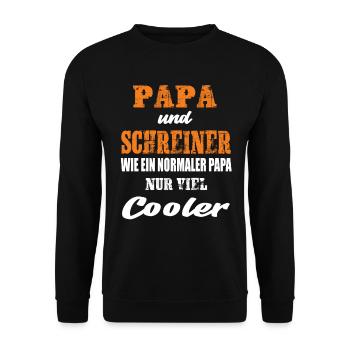 Papa und Schreiner - Unisex Pullover - Schwarz - Vorne - Alina (178cm) & Michal (187cm)