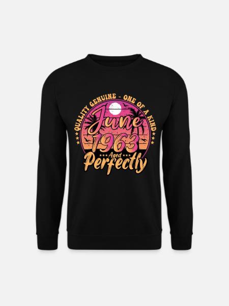 Juin 1963 anniversaire 1963 Retro 1963 Juin - Sweat-shirt Unisexe - noir