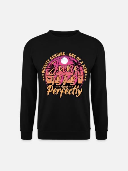 June 1979 anniversary 1979 Retro 1979 June - Unisex Sweatshirt - black