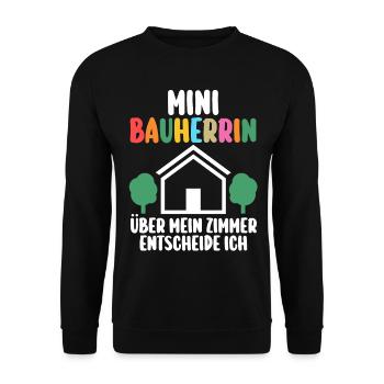 Bauherrin - Unisex Pullover - Schwarz - Vorne - Alina (178cm) & Michal (187cm)
