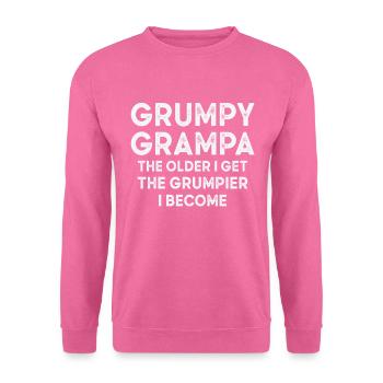 Grumpy Grandpa Vintage Typographie Vieille personne - Sweat-shirt Unisexe - rose - Devant