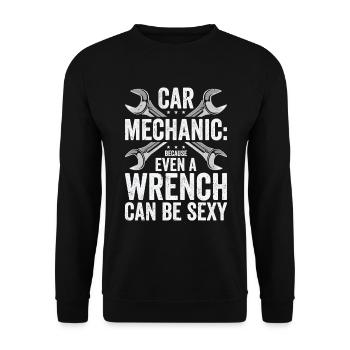 Mécanicien automobile Réparation de moteur de voiture - Sweat-shirt Unisexe - noir - Devant - Alina (178cm) & Michal (187cm)