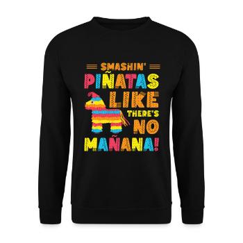 Cinco De Mayo Mexican Piñata Fiesta Party - Unisex Sweatshirt - black - Front - Alina (178cm) & Michal (187cm)