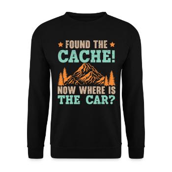 Found the cache! Where's the car now? Geocach - Unisex Sweatshirt - black - Front - Alina (178cm) & Michal (187cm)