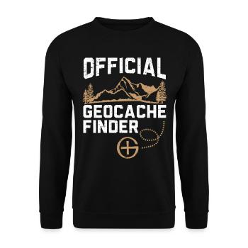 Official Geocache Finder Geocacher Geocaching - Unisex Sweatshirt - black - Front - Alina (178cm) & Michal (187cm)