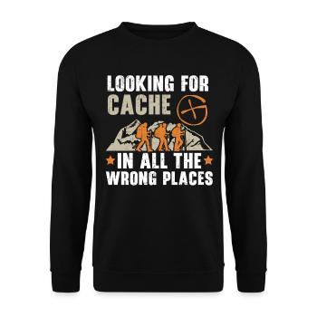 Searching for cache in the wrong places - Unisex Sweatshirt - black - Front - Alina (178cm) & Michal (187cm)