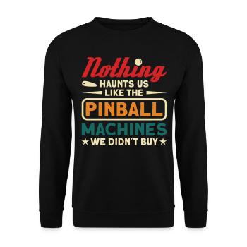 Flipper Retro Pinball Flipperautomat Bumper - Unisex Sweatshirt - black - Front - Alina (178cm) & Michal (187cm)