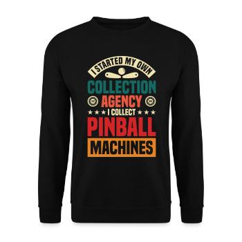 Flipper Retro Pinball Flipperautomat Bumper - Sweat-shirt Unisexe - noir - Devant - Alina (178cm) & Michal (187cm)