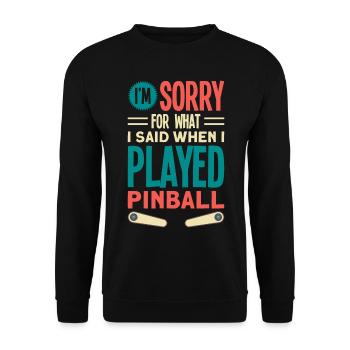 Flipper Retro Pinball Flipperautomat Bumper - Unisex Sweatshirt - black - Front - Alina (178cm) & Michal (187cm)