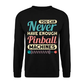 Flipper Retro Pinball Flipperautomat Bumper - Unisex Sweatshirt - black - Front - Alina (178cm) & Michal (187cm)