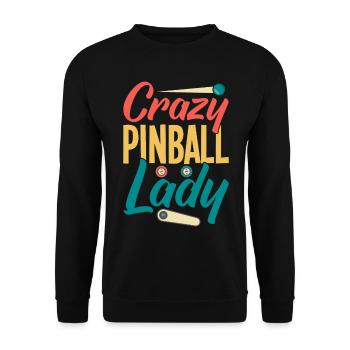 Flipper Retro Pinball Flipperautomat Bumper - Sweat-shirt Unisexe - noir - Devant - Alina (178cm) & Michal (187cm)