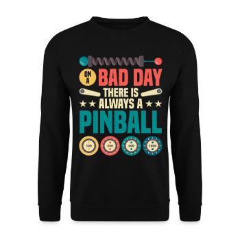 Flipper Retro Pinball Flipperautomat Bumper - Sweat-shirt Unisexe - noir - Devant - Alina (178cm) & Michal (187cm)
