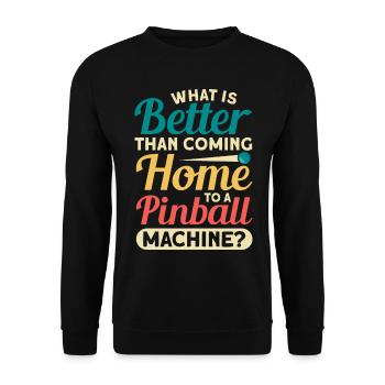 Flipper Retro Pinball Flipperautomat Bumper - Sweat-shirt Unisexe - noir - Devant - Alina (178cm) & Michal (187cm)