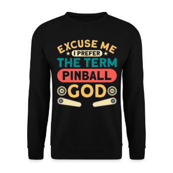 Flipper Retro Pinball Flipperautomat Bumper - Unisex Sweatshirt - black - Front - Alina (178cm) & Michal (187cm)