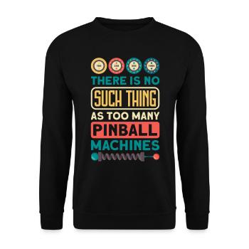 Flipper Retro Pinball Flipperautomat Bumper - Sweat-shirt Unisexe - noir - Devant - Alina (178cm) & Michal (187cm)