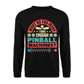 Flipper Retro Pinball Flipperautomat Bumper - Unisex Pullover - Schwarz - Vorne - Alina (178cm) & Michal (187cm)
