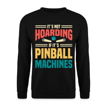 Flipper Retro Pinball Flipperautomat Bumper - Unisex Sweatshirt - black - Front - Alina (178cm) & Michal (187cm)