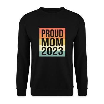 stolze Mama Retro 2023 - Unisex Pullover - Schwarz - Vorne - Alina (178cm) & Michal (187cm)