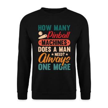Flipper Retro Pinball Flipperautomat Bumper - Unisex Sweatshirt - black - Front - Alina (178cm) & Michal (187cm)