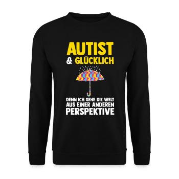 Autismus Autist Autisten - Unisex Pullover - Schwarz - Vorne - Alina (178cm) & Michal (187cm)