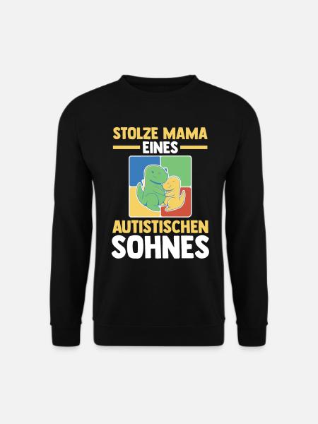 Mama Mutter Sohn Autismus Autist Autisten - Unisex Pullover - Schwarz