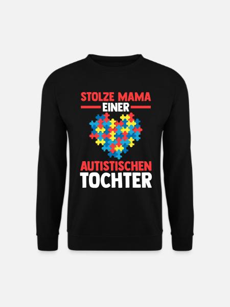 Mama Mutter Tochter Autismus Autist Autisten - Unisex Pullover - Schwarz