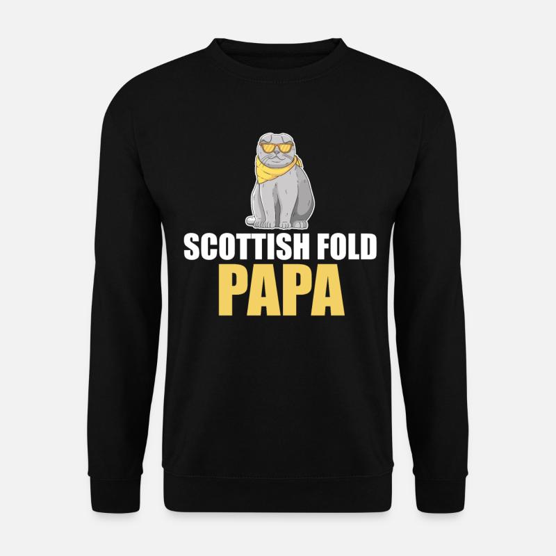 Scottish Fold Cat - Unisex Sweatshirt - black