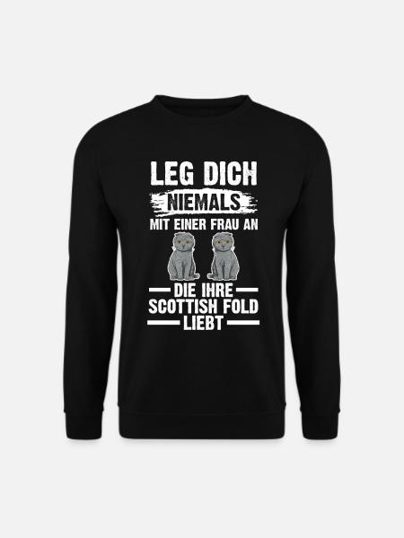 Scottish Fold Katze - Unisex Pullover - Schwarz