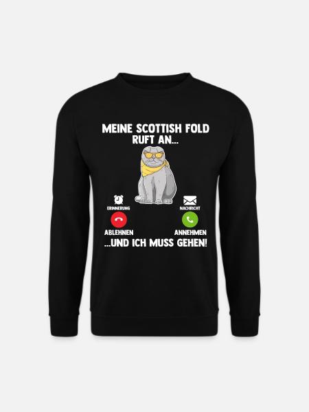 Scottish Fold Katze - Unisex Pullover - Schwarz